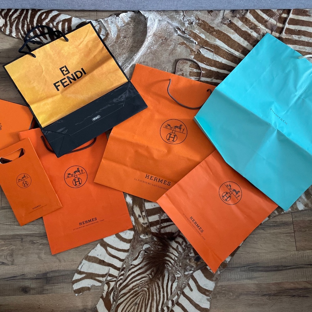 Hermes, Fendi, Tiffany and Company Shopping Bags